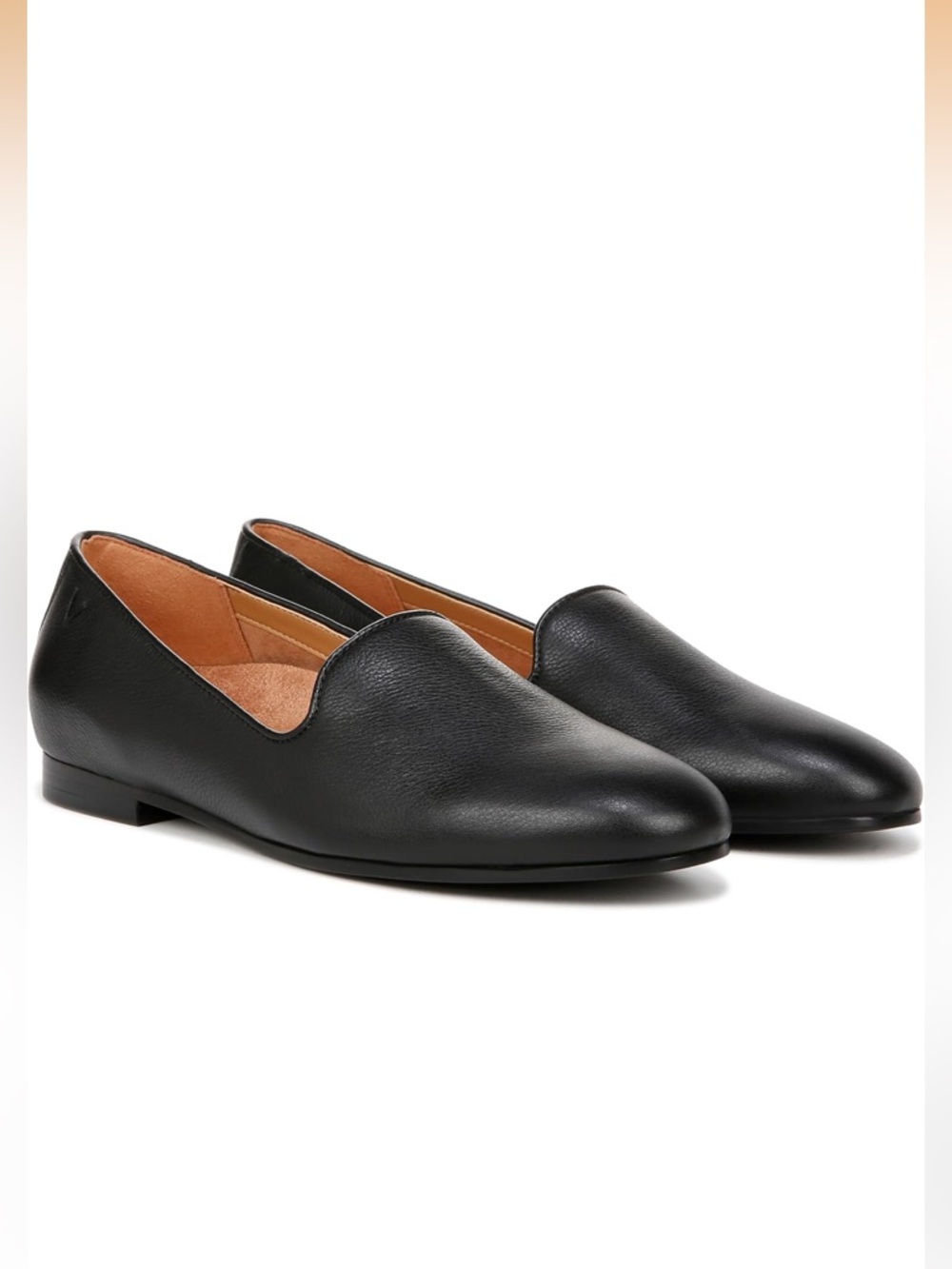 Vionic Black Leather Slip-On Flats like new